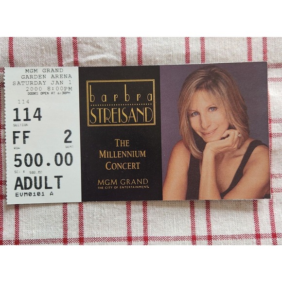 Lot (3) Barbara Streisand Vinyl LP's W/ 2000 MGM Grand Millennium Concert Ticket - Picture 8 of 12